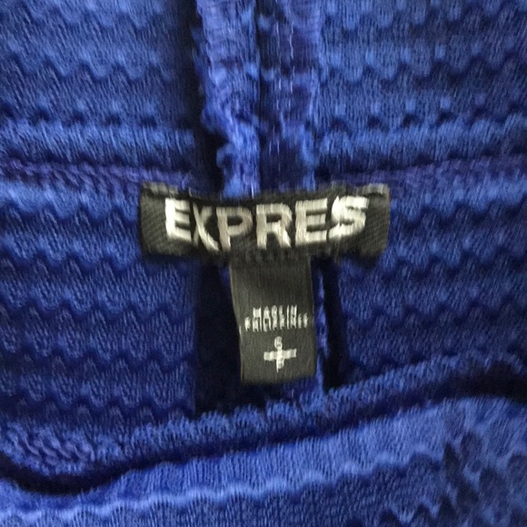 Blue structured pleated skirt - Picture 4 of 5